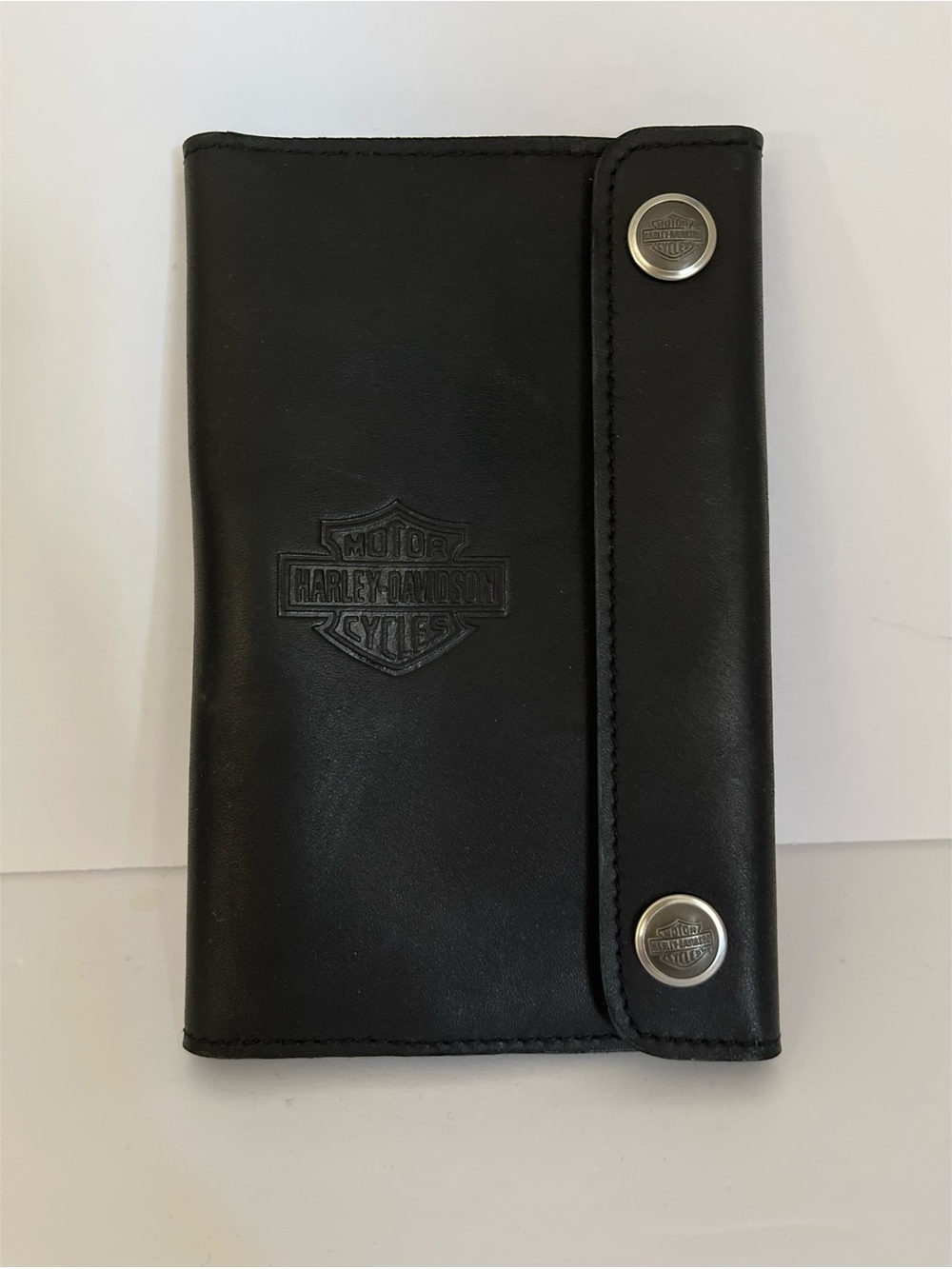 Harley Davidson Black Leather Wallet/Road Atlas
